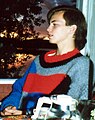 Image 119Swedish teenager with mullet haircut and abstract jumper, 1991. (from 1990s in fashion)