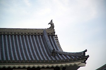 Mune or ridged roof with Shachihoko