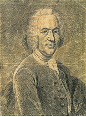 Porträtzeichnung Pierre-Gabriel Buffardins von Johann Sebastian Bach dem Jüngeren