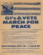 Flyer for GIs and Veterans protest.