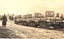 Lithuanian Vickers Light Tanks M1936 with the Columns of the Gediminids, heading to the Lithuanian capital Vilnius in 1939