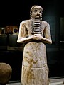 A typical representation of a 3rd millennium BCE Mesopotamian worshipper, Eshnunna, about 2700 BCE. Alabaster. Metropolitan Museum of Art 40.156.