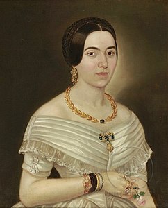 Dame in White, from 1851, from the collection of Matica Srpska in Novi Sad