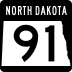 North Dakota Highway 91 marker