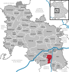 Lage der Gemeinde Oberndorf am Lech im Landkreis Donau-Ries