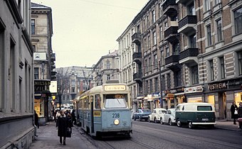 1961: Tram (Frogner Line) at Frognerveien
