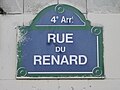 Straßenschild der Rue du Renard