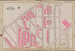 Street map from 1911 showing Lafayette and Garrison buildings. Barretto Street is shown as mapped but not finished.