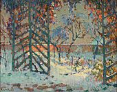 1916, La tonnelle sous la neige (The Pergola Under Snow), oil on canvas, 54 × 92 cm