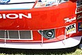 Front view of a splitter on a NASCAR car (white)