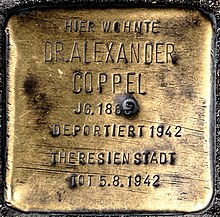 Stolperstein für Dr. Alexander Coppel