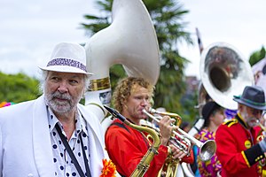 The Carnival Band at a Kinder Morgan Pipeline rally.