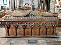 William Longespée, 3rd Earl of Salisbury, Salisbury Cathedral (stone effigy, wooden box)