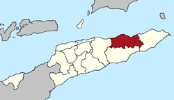 Map of East Timor highlighting the Municipality