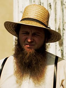 An Amish man with a Shenandoah beard
