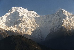 A view of Annapurna South and Hiunchuli
