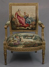 Armchair with Beauvais tapestry (1786–1792)