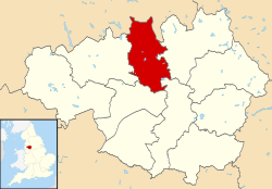 Bury shown within Greater Manchester