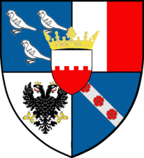Wappen der Grafen Conrad von Reventlow (1644–1708) 1673