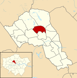 Gospel Oak highlighted within Camden