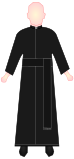 Presbyter/Deacon/Layperson cassock colour may vary if worn by, for instance, a chorister