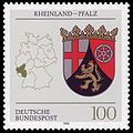 Briefmarke von 1993 aus der Serie: Wappen der Länder der Bundesrepublik Deutschland