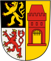 Oben Brabanter und unten Limburger Löwe im Wappen von Kerpen