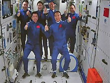 First gathering of two Chinese astronaut crews on Tiangong Space Station on November 30, 2022.