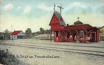 Forestville railroad station, c. 1912