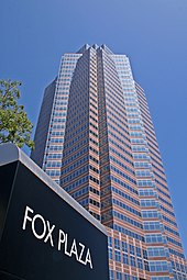 A high-rise building known as Fox Plaza