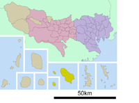 Location of Hachijō Subprefecture in the Tokyo Metropolis