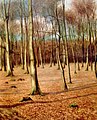 Wintry beech forest (oil on ply wood, 1920)