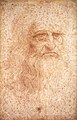 Leonardo da Vinci self-portrait in sanguine
