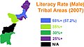 Literacy Map, Khyber Highest, Source:[8]