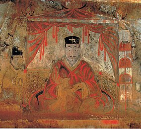 The mural of Goguryeo and former Yan official, Dong Shou (Hanja: 佟寿) in Anak Tomb No. 3