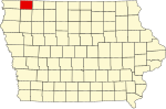 State map highlighting Osceola County