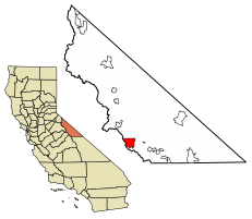 Location of Mammoth Lakes in Mono County, California