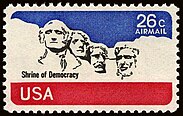 1974 Mount Rushmore Stamp Issued in United States