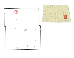 Location of Dazey, North Dakota