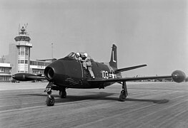Naval Reserve North American FJ-1 Fury at JFTB, 1950