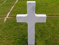 Quentin Roosevelt's grave at Normandy Cemetery.