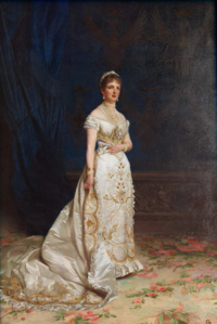 Portrait of Queen Margherita by Pasquale Di Criscito (1878)