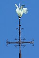 Kreuz auf der Turmspitze, mit dem Hahn