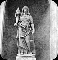 Vatican statue of Fortuna steering with her gubernaculum