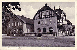 Postcard "Greetings from Schleeßel", circa 1920–1930