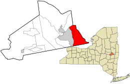 Location in Schenectady County and the state of New York