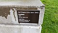 Plaque for the sculpture installed at Seattle University