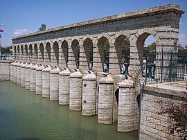 Taşköprü ("Stone Bridge"), a historical regulator dam and bridge in Beyşehir