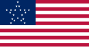 20-star US flag with stars in Great Star arrangement, 1818