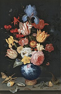 Vase with flowers, Balthasar van der Ast